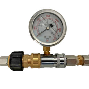 Inline Pressure Washer Gauge Kit 6000 PSI 1/4" Quick Connect Assembled