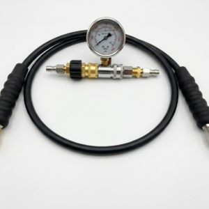 Pressure Washer Whip Hose & Gauge Combo Kit with 1/4"  Quick Connects, Completely Assembled